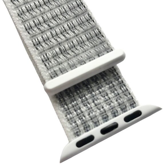 5/$20 NEW Seashell Nylon Sport Loop Band 38/40/41mm Gray White - Picture 3 of 8